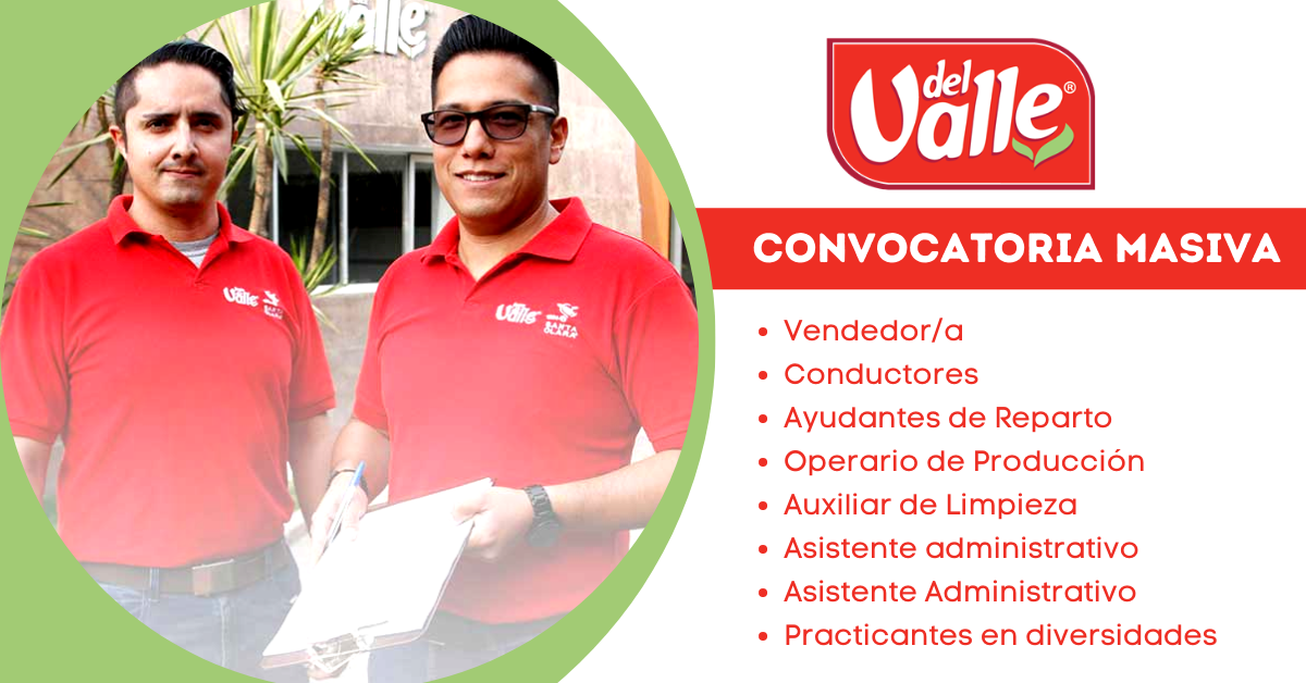 Ofertas de trabajo en Jugos del Valle