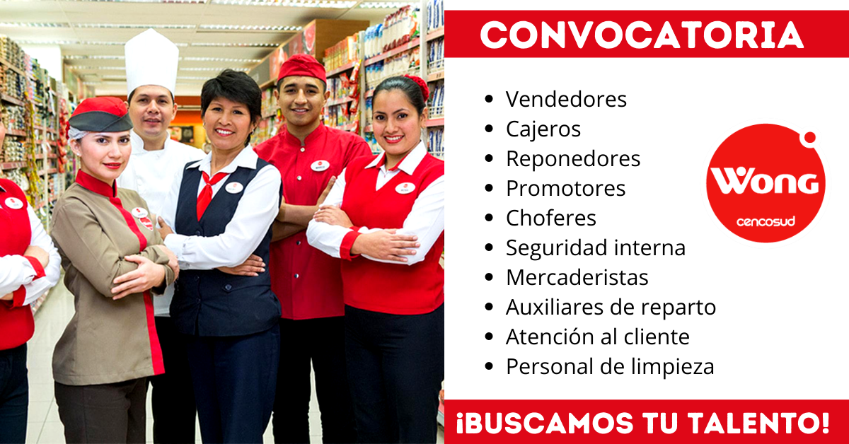 Ofertas de trabajo en el supermercado Wong
