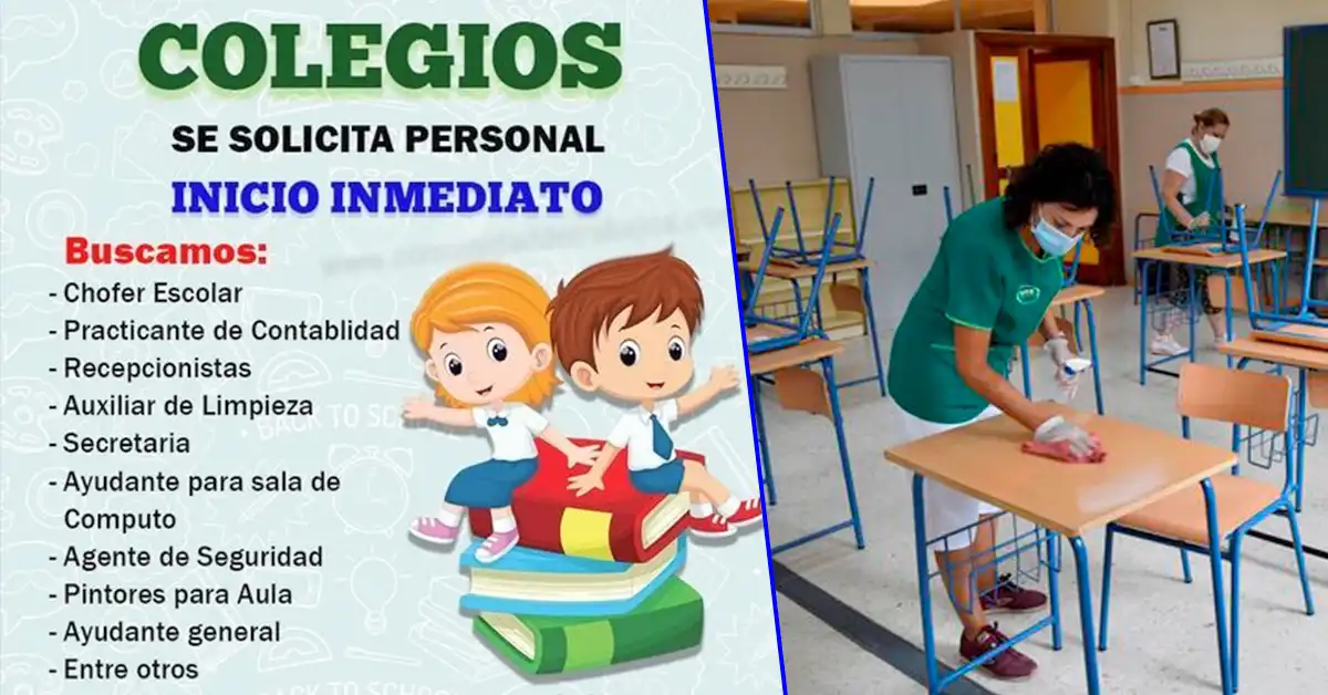 COLEGIOS | Apertura Vacantes por tempora de verano