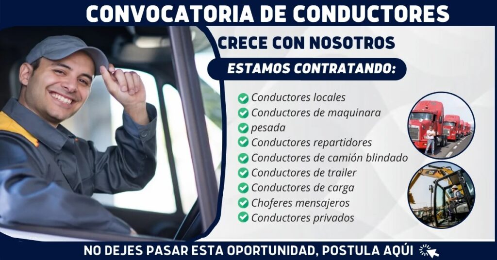 1.CHOFERES / OFRECE NUEVA OPORTUNIDAD LABORAL