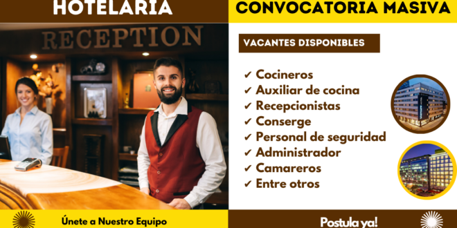 02Industria Holetera solicita personal en todas las areas