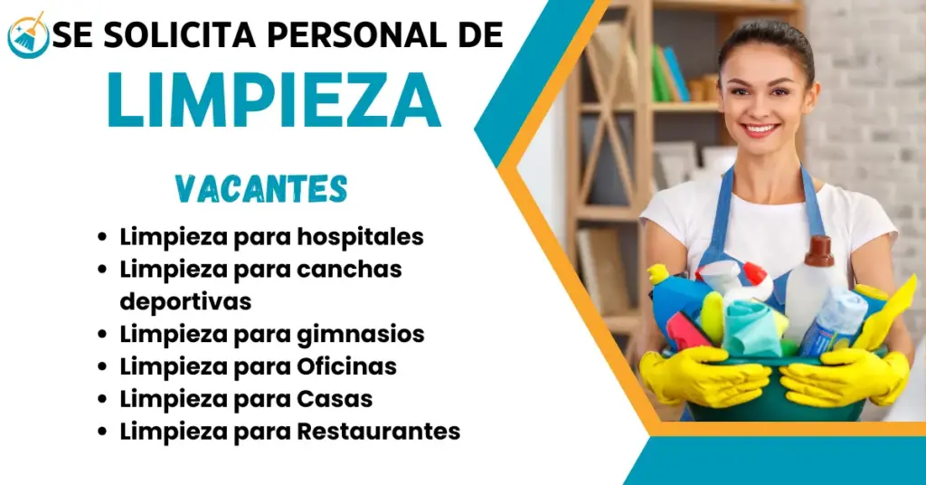01. BUSCAS PERSONALES DE LIMPIEZA PARA DIFERENTES RUBROS - INGRESO INMEDIATO