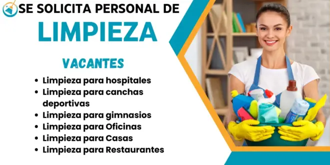 01. BUSCAS PERSONALES DE LIMPIEZA PARA DIFERENTES RUBROS - INGRESO INMEDIATO