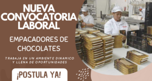 DISTINTAS EMPRESAS SOLICITAN EMPACADORES DE CHOCOLATES - Ingreso inmediato