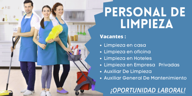 SOLICITAN AUXILIAR DE LIMPIEZA PARA DISTINTAS EMPRESAS - POSTULA YA
