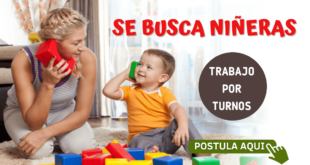 GUARDERIA SOLICITA NIÑERAS C/S EXPERIENCIA - INGRESO INMEDIATO