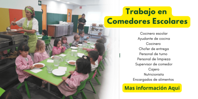 COMEDOR SOLICITA PERSONAL DISTINTOS ÁREAS DISPONIBLES