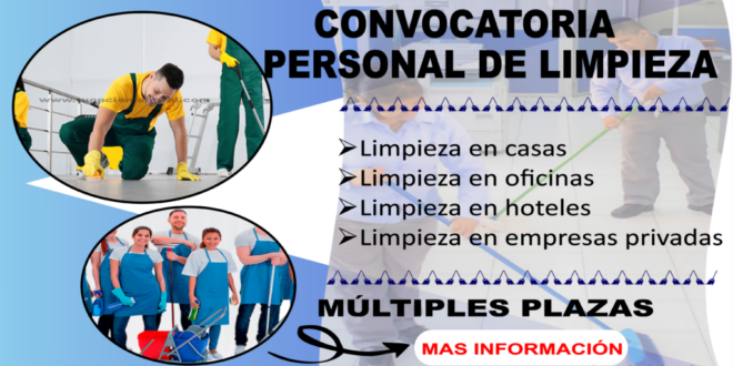 DISTINTAS EMPRESA SOLICITA PERSONAL PARA EL RUBRO DE LIMPIEZA - POSTULA YA