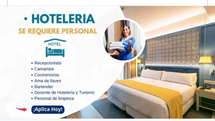 REQUIEREN PERSONAL PARA HOTELERÍA - DISTINTOS PUESTOS LABORAL