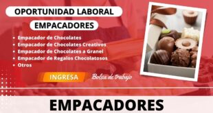 SOLICITAN EMPACADORES DE CHOCOLATE - postula ya