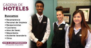 HOTELERÍA / SOLICITA PERSONAL DE TRABAJO