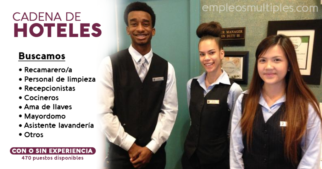HOTELERÍA / SOLICITA PERSONAL DE TRABAJO