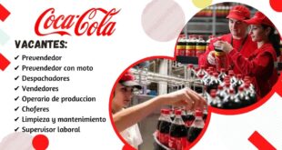COCA COLA - OFRECE NUEVA OPORTUNIDAD DE TRABAJO